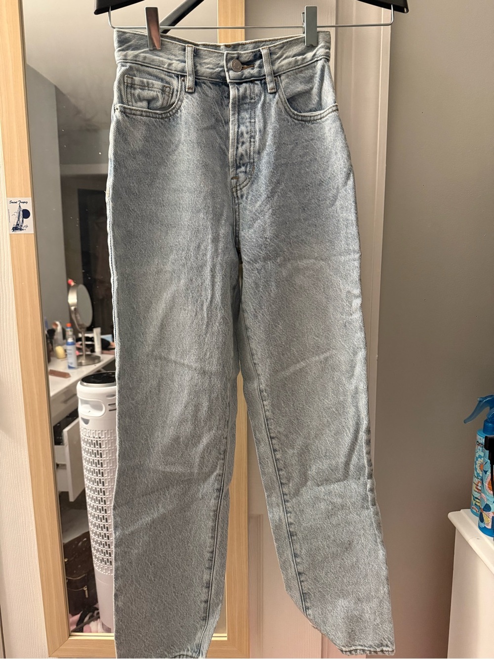 PacSun High-Rise Light Blue Straight Jeans